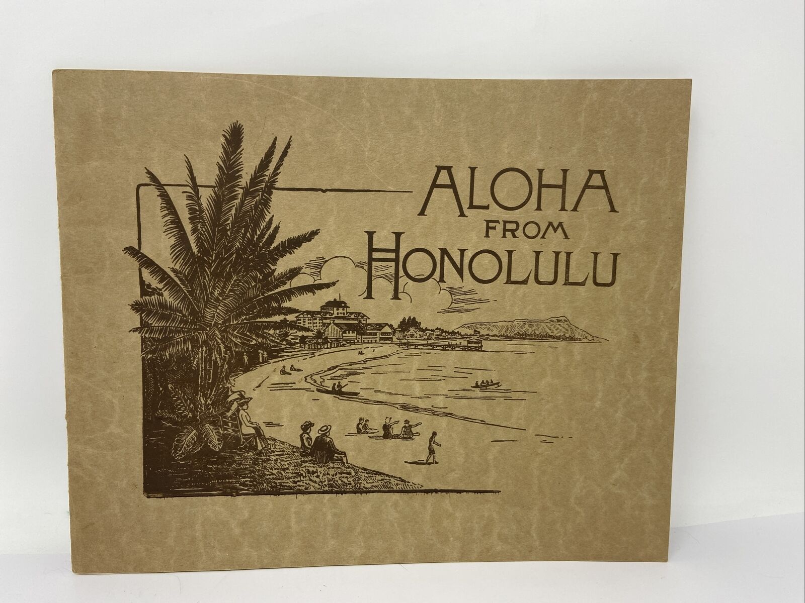 Original 1919 Aloha From Honolulu Souvenir Litho Photos Pictures Book