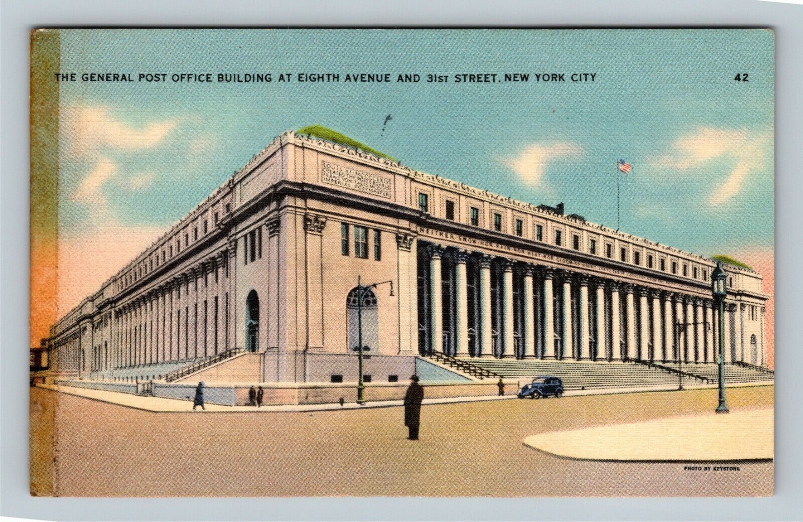 New York City NY, General Post Office Building, New York c1939 Vintage Postcard