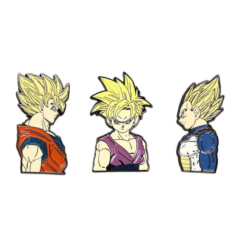 Dragon Ball Z Goku, Gohan and Vegeta Lapel Enamel Pins