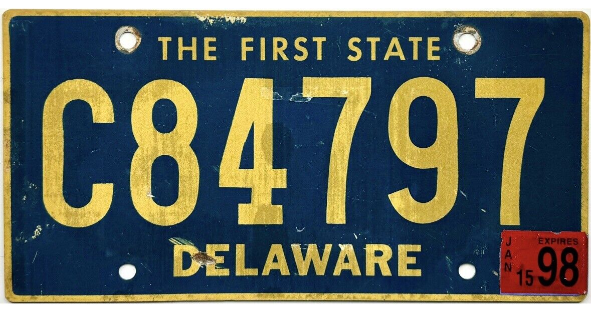 *BARGAIN BIN*  1998 Delaware COMMERCIAL License Plate #84797