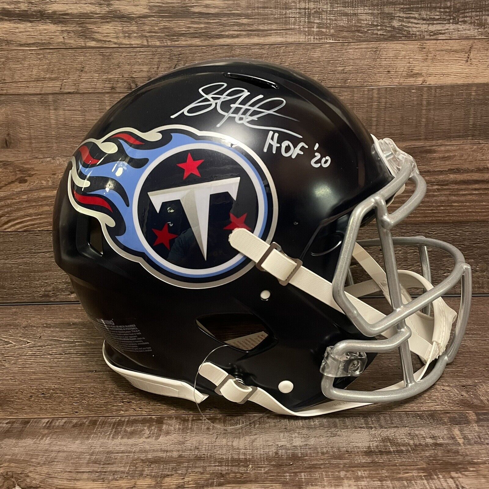 Steve Hutchinson Signed Helmet Tennessee Titans NFL Helmet Hall Of Fame 2020