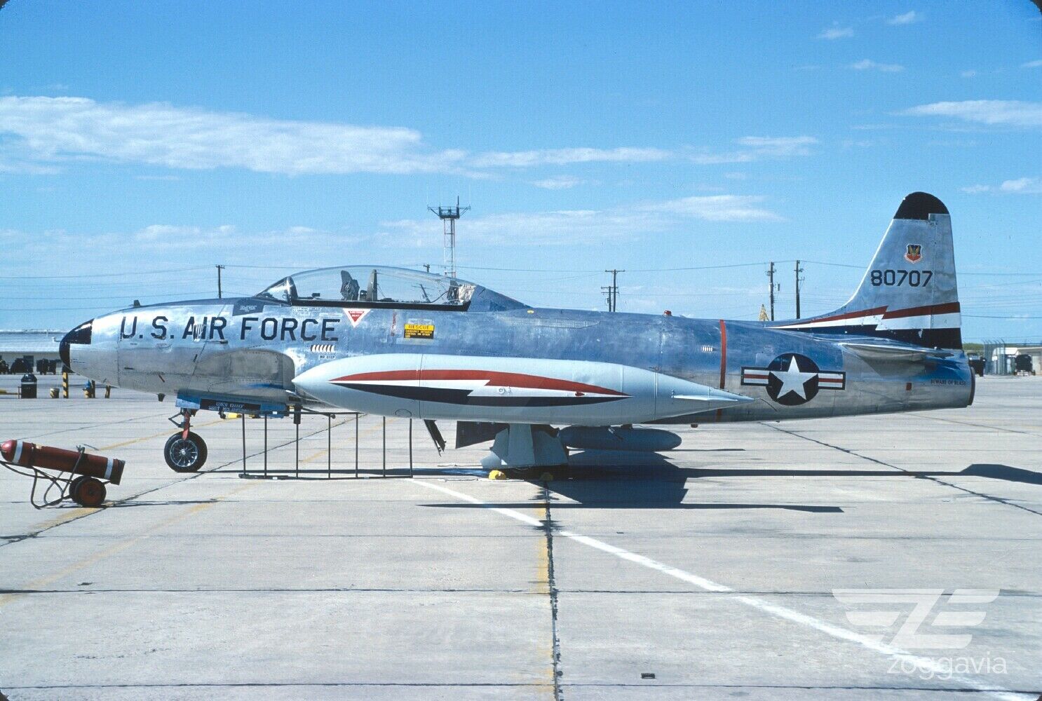 Original slide 580707 Lockheed T-33 U.S. Air Force, USAF, 1983