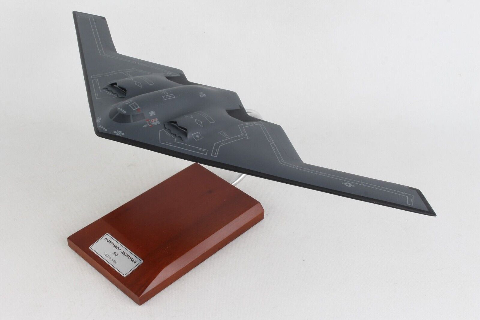 USAF Northrup Grumman B-2 Stealth Bomber Desk Display Model 1/100 ES Airplane