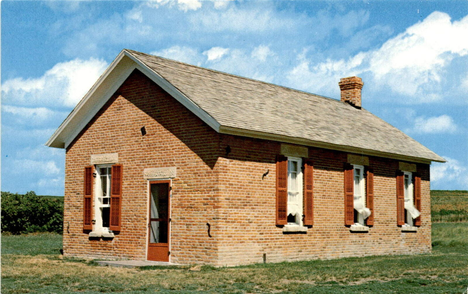 Freeman School, Homestead National Monument, pioneers, education, Postcard