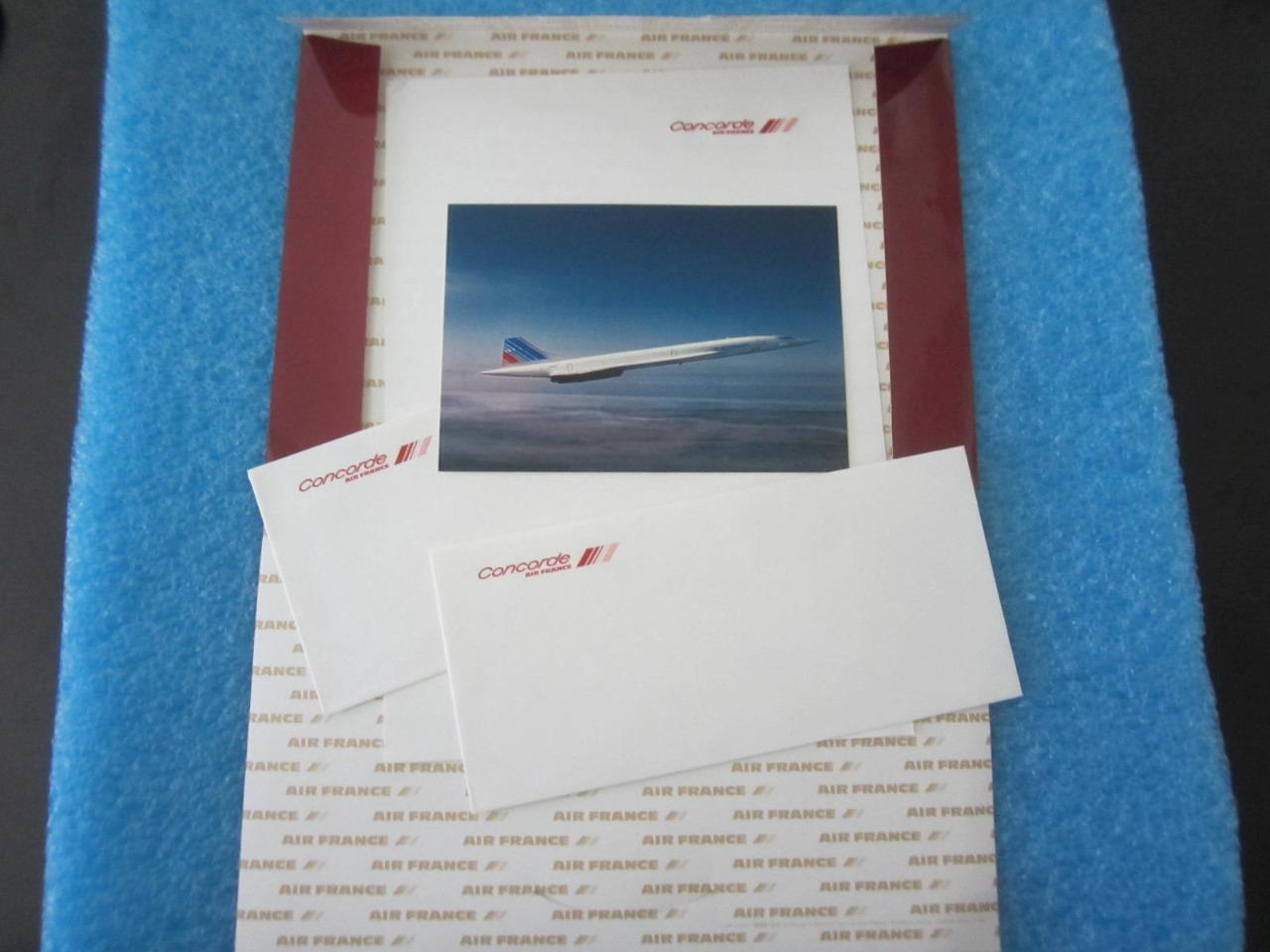 AIR FRANCE CONCORDE AIRPLANE STATIONARY PACK SET PAPER ENVELOPES & ONE POSTCARD
