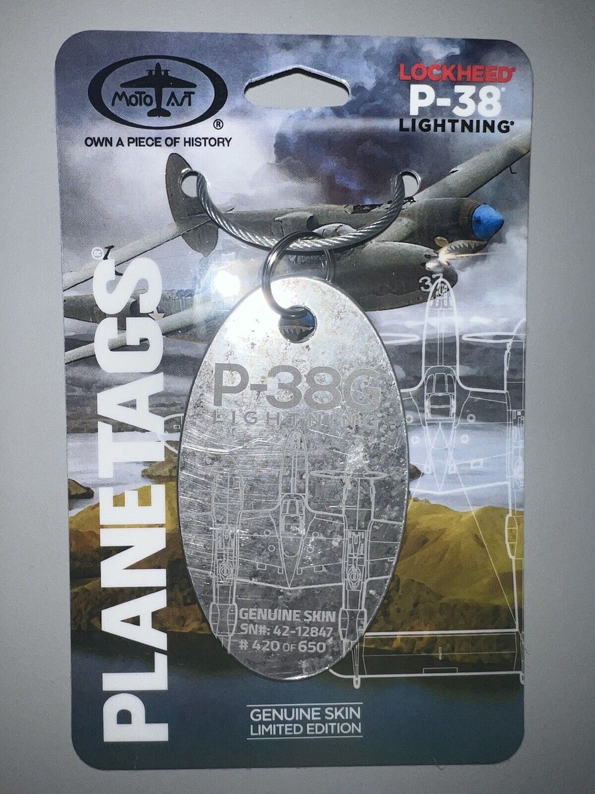MotoArt Planetags Lockheed P-38G Lightning No Rivets Completely SOLD OUT #420