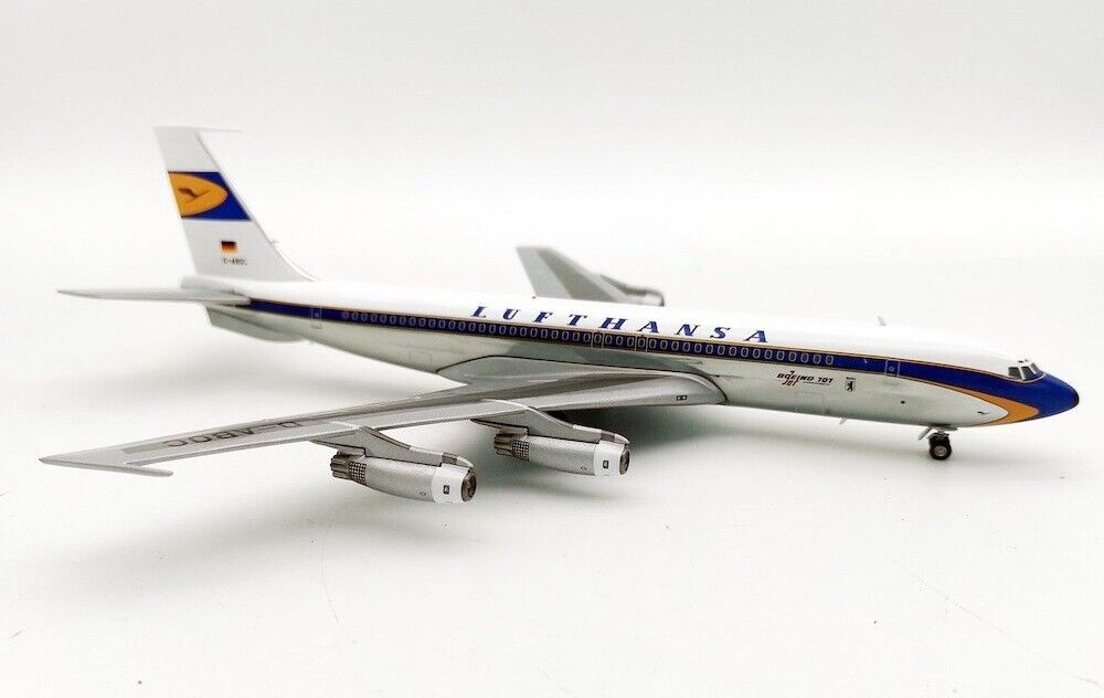 1:200 JFOX200 Lufthansa Boeing 707-458 D-ABOC Polished  w/stand **LAST ONE**