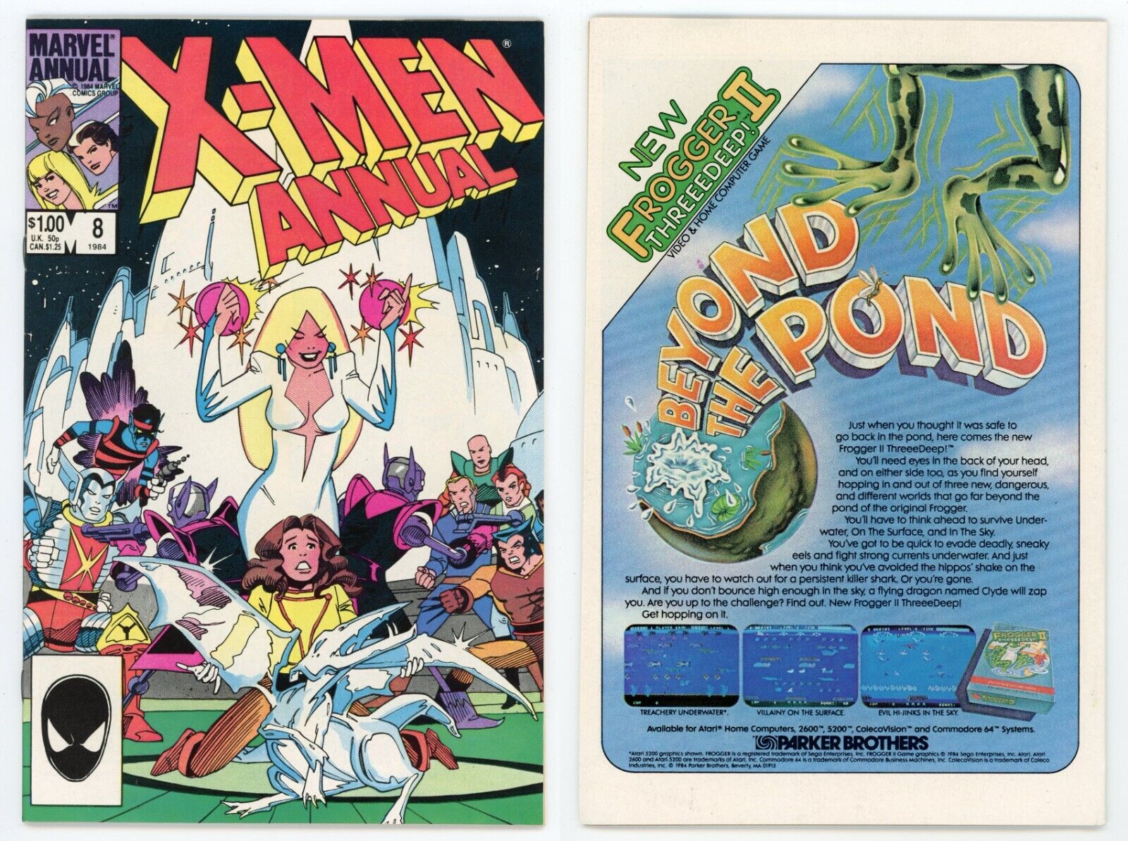 Uncanny X-Men Annual #8 (NM 9.4) White Queen New Mutants Lockheed 1984 Marvel