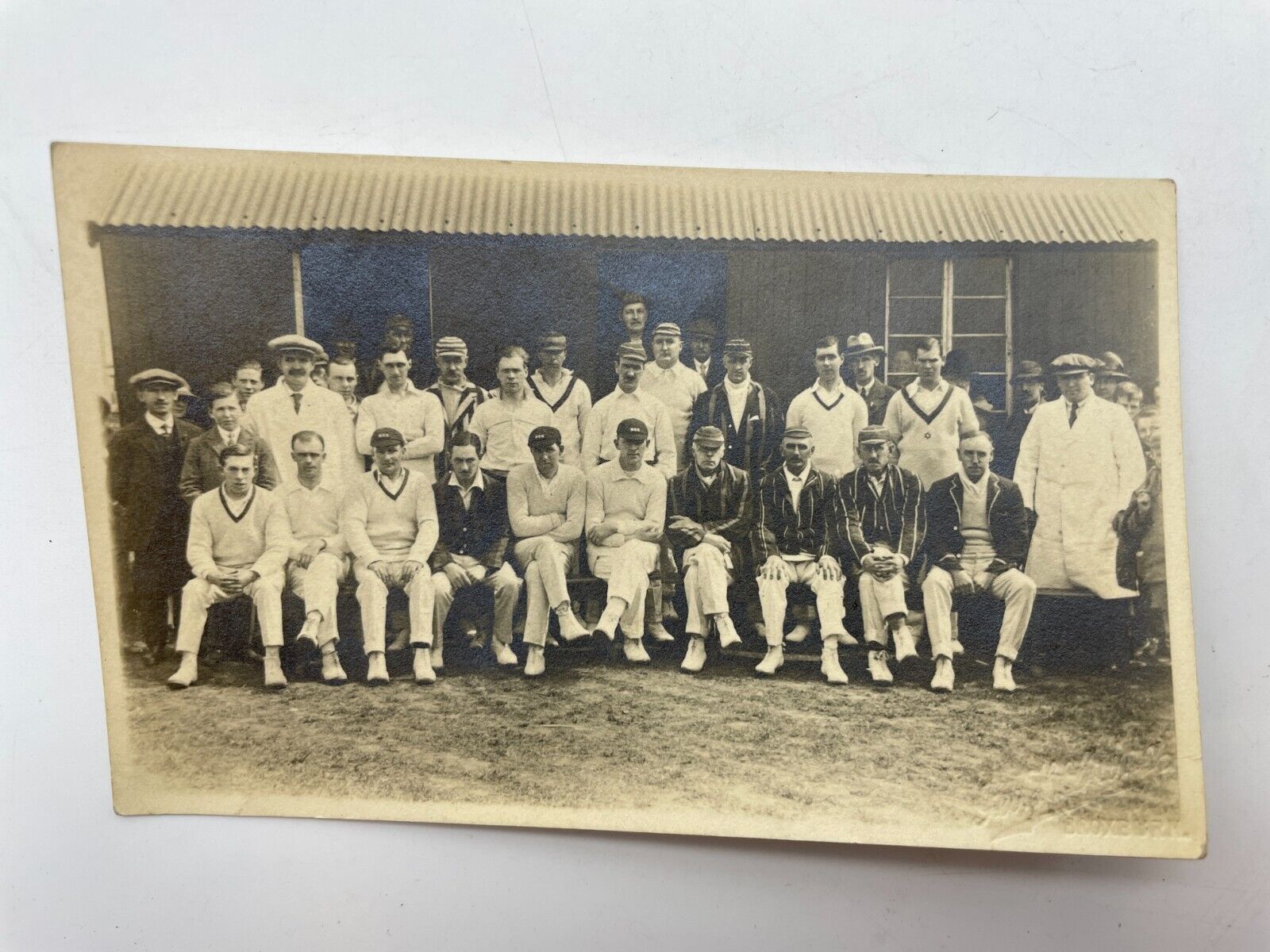 1900\'s RPPC Postcard Cricket Team Photo Players Coach England Canadian