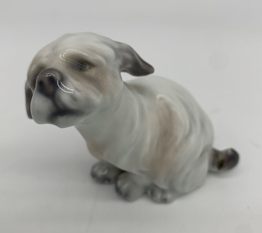 Vintage DAHL JENSEN Dog BELGIAN GRIFFON Copenhagen Porcelain Figurine #1120