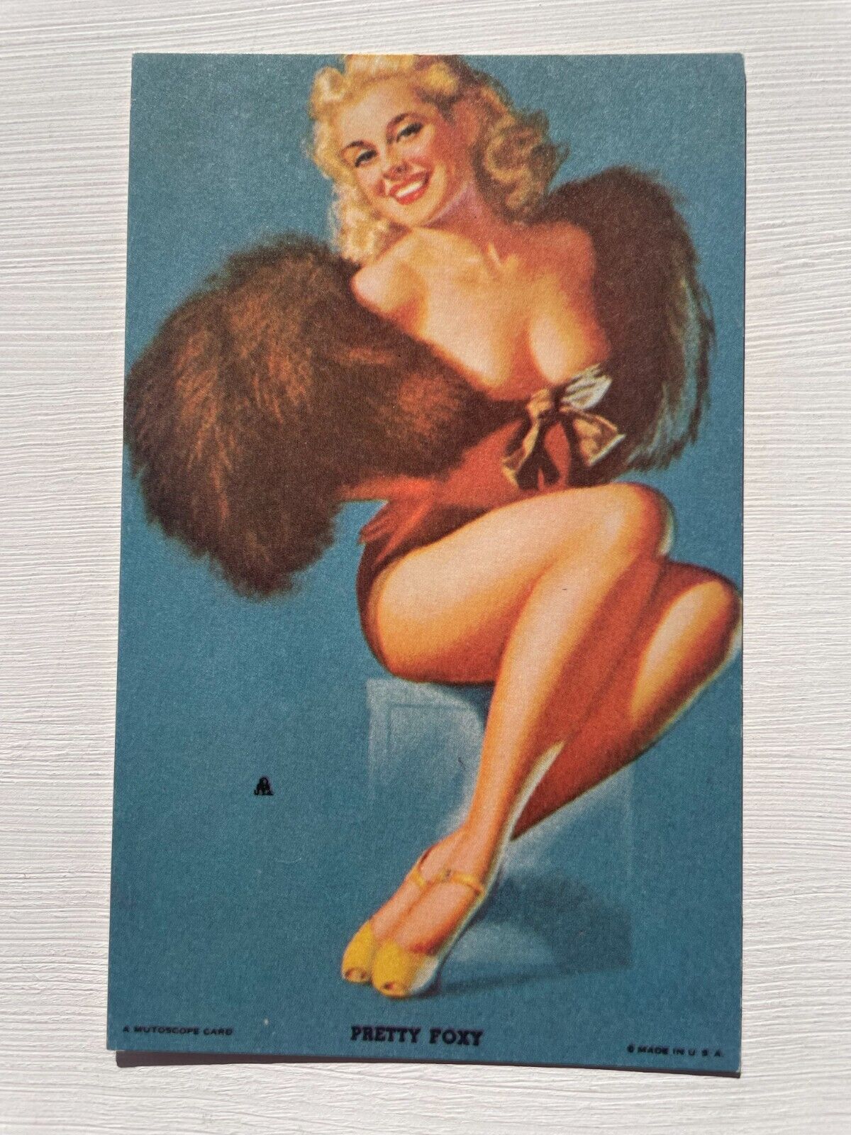1940\'s Pinup Girl Picture Mutoscope Card- Pretty Foxy