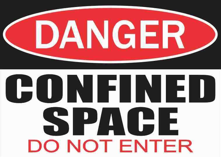5in x 3.5in Do Not Enter Confined Space Magnet