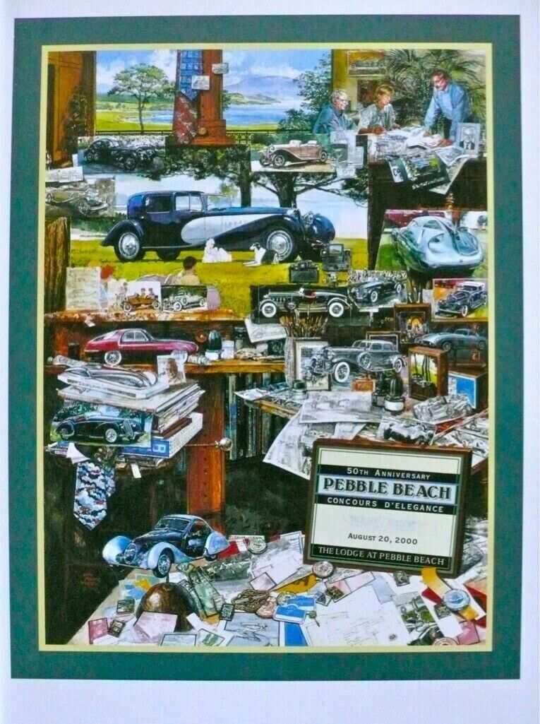 PEBBLE BEACH CONCOURS SIGNED POSTERS: 2000,2001,2002, 2003, 2004, 2007 