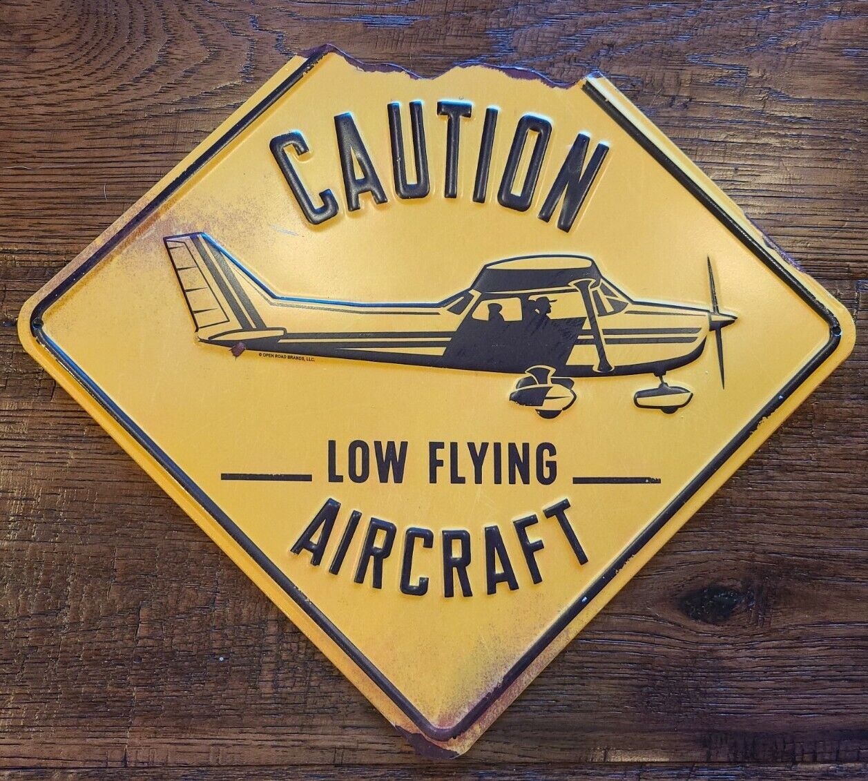 CAUTION Low Flying Aircraft CESSNA PIPER Embossed Metal SIGN Aviation Airplane