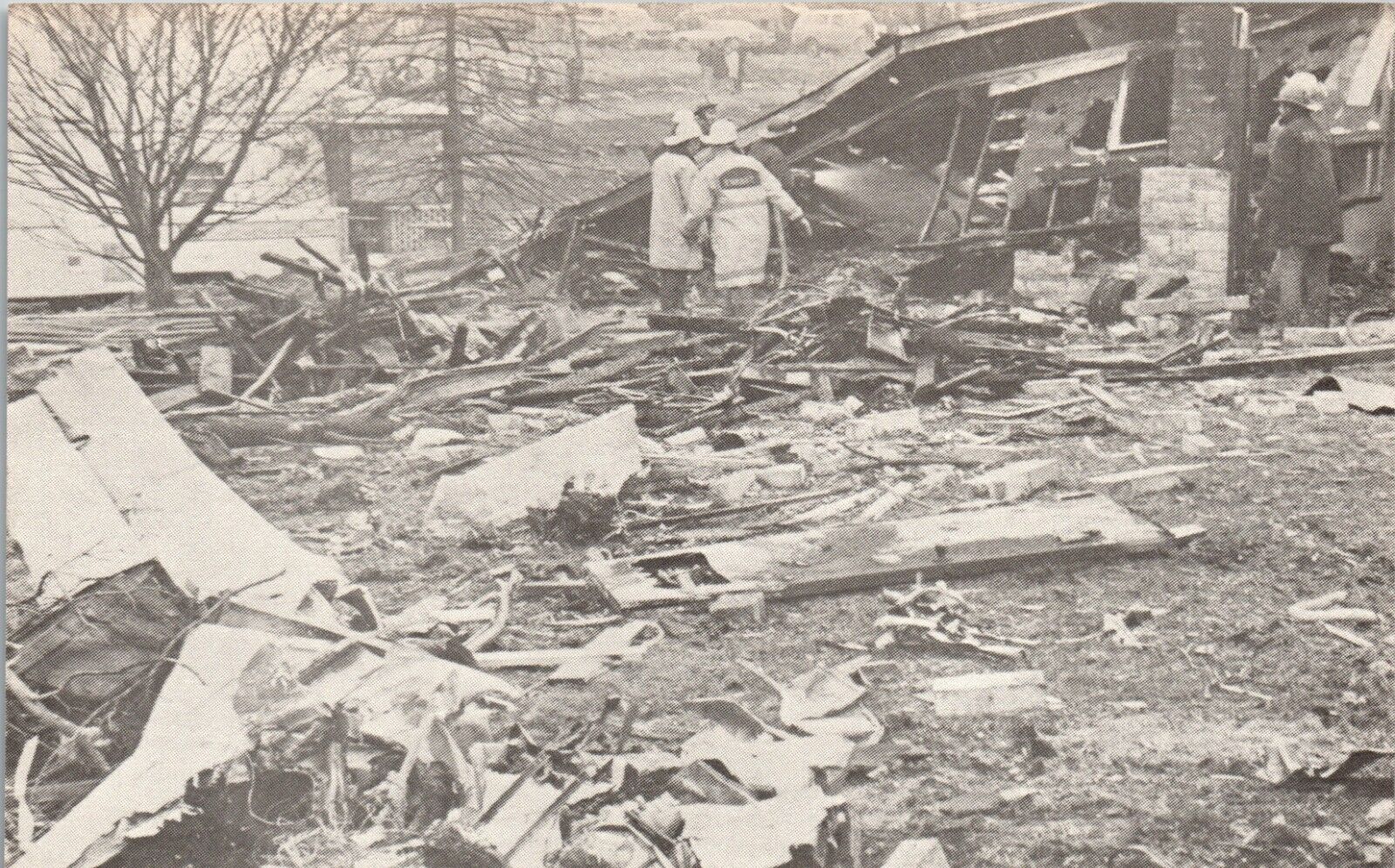 Bressler PA nine die charter plane crash February 1977 Vintage Postcard UU2