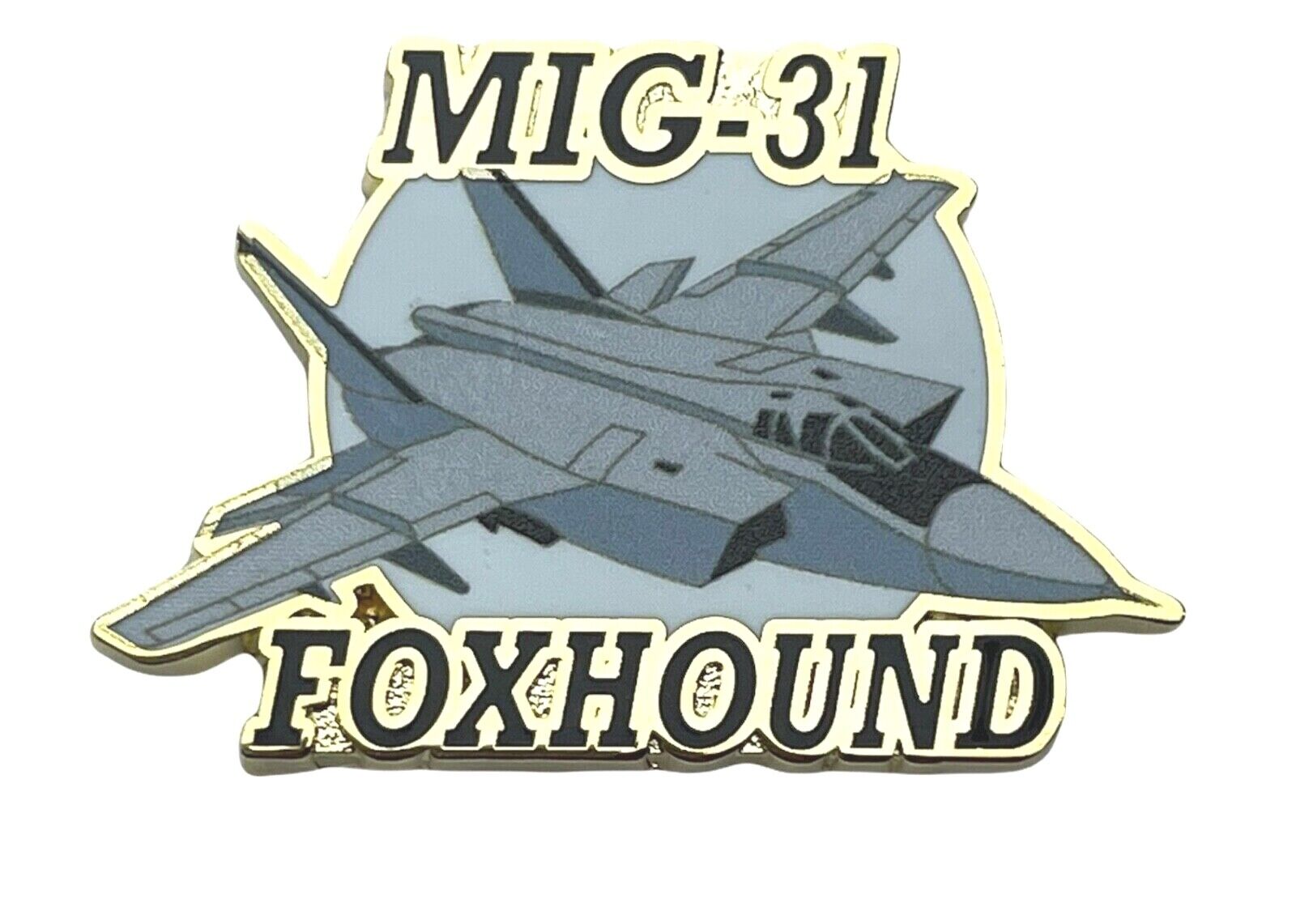USSR Mig-31 Foxhound Fighter Jet Plane 1 1/2 inch pin EE62712 F6D32K