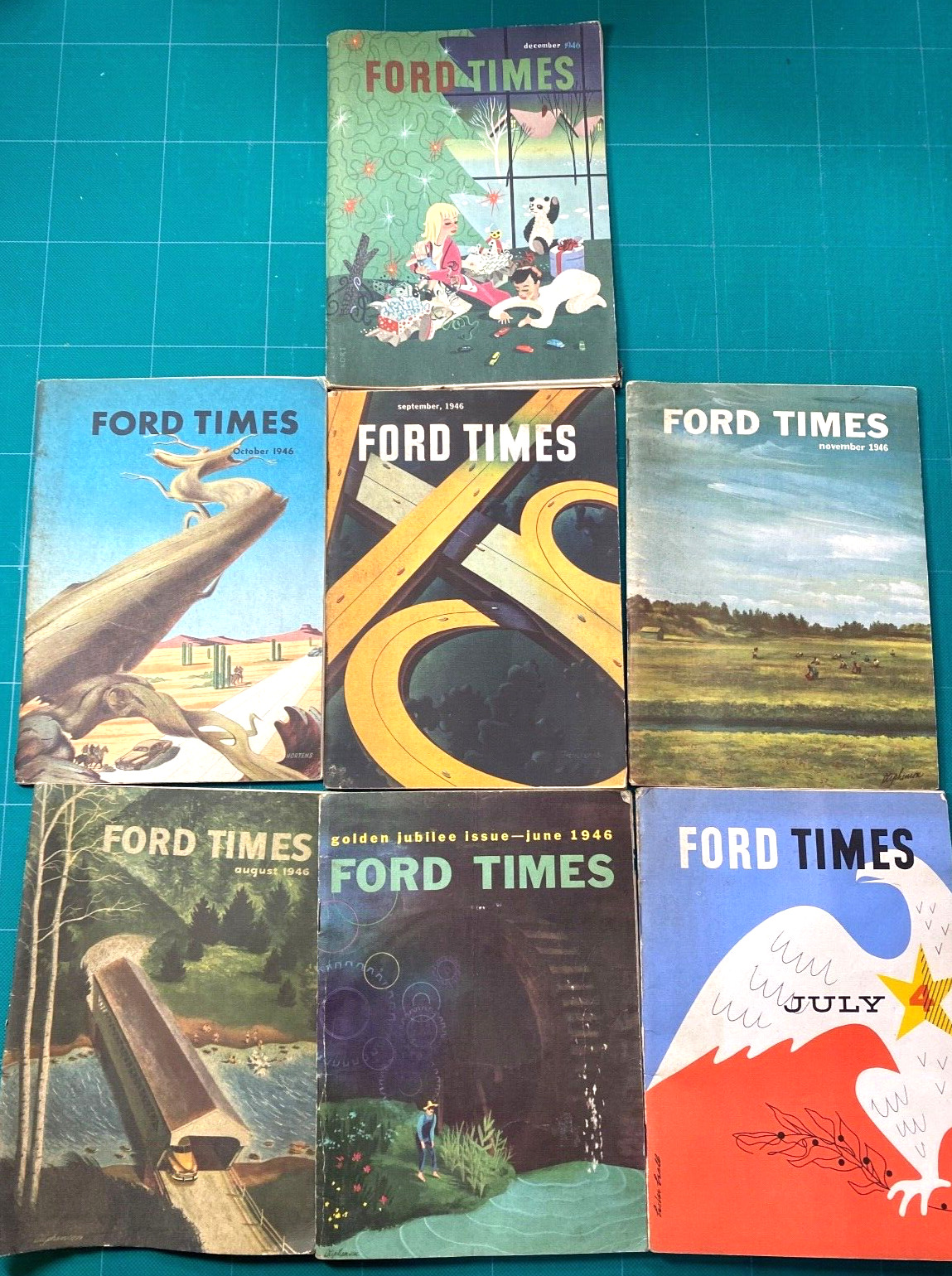 1946 FORD TIMES x 7 June-December Magazine Golden Jubilee Edition Francis Motors
