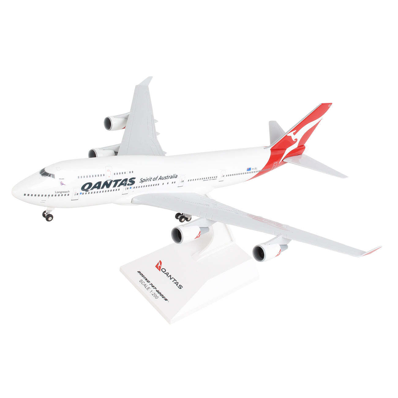 Skymarks SKR1064 Qantas Airways B747-400 Final Flight Desk 1/200 Model Airplane