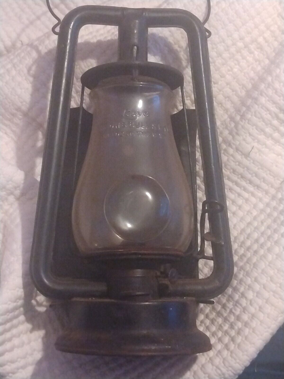 Antique Rayo # 76 Kerosene Lantern with Bullseye Lens 1900s Wagon Lantern 