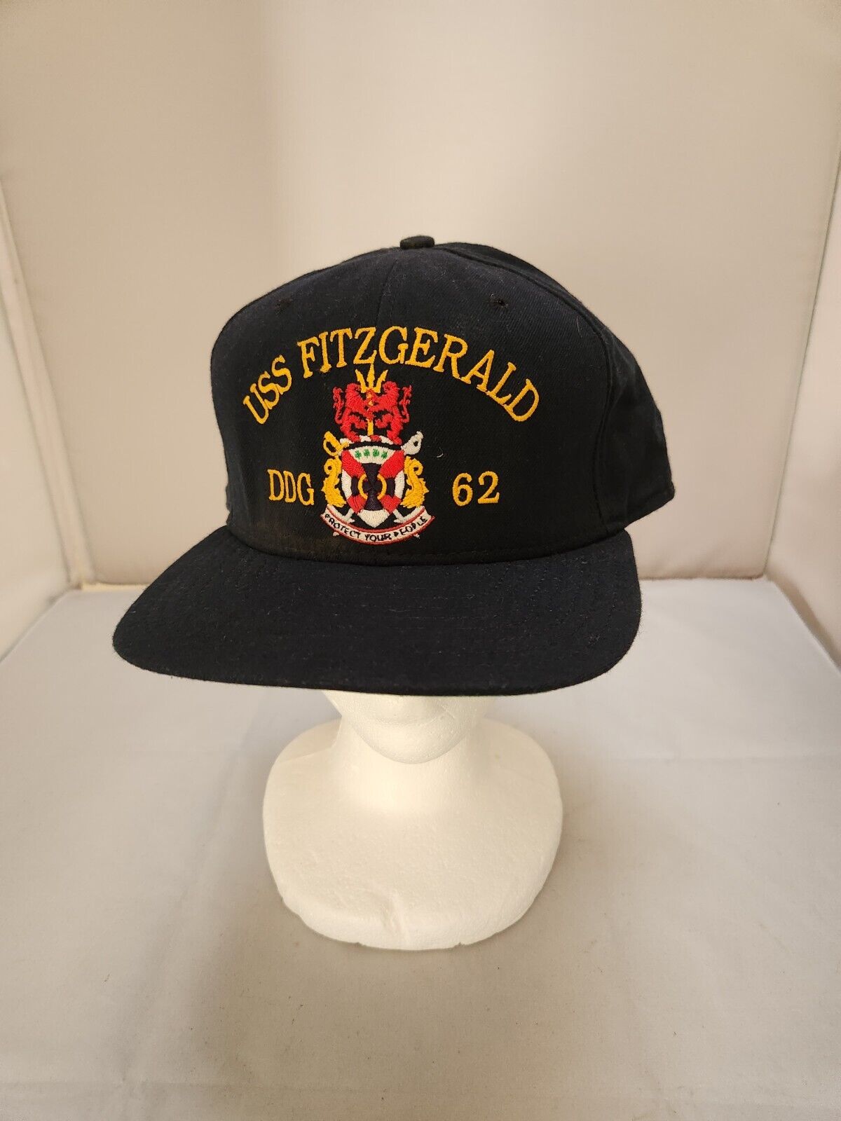 Vtg  USS Fitzgerald DDG 62 Adjustable Strap Hat Made In USA 