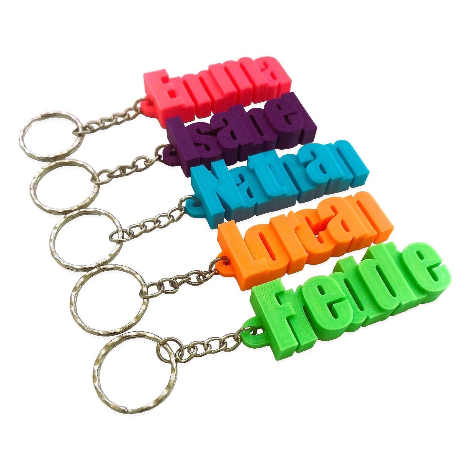 3D Personalised Keyring - Party Bag / Gifts / Name Tags / School Bag / Travel