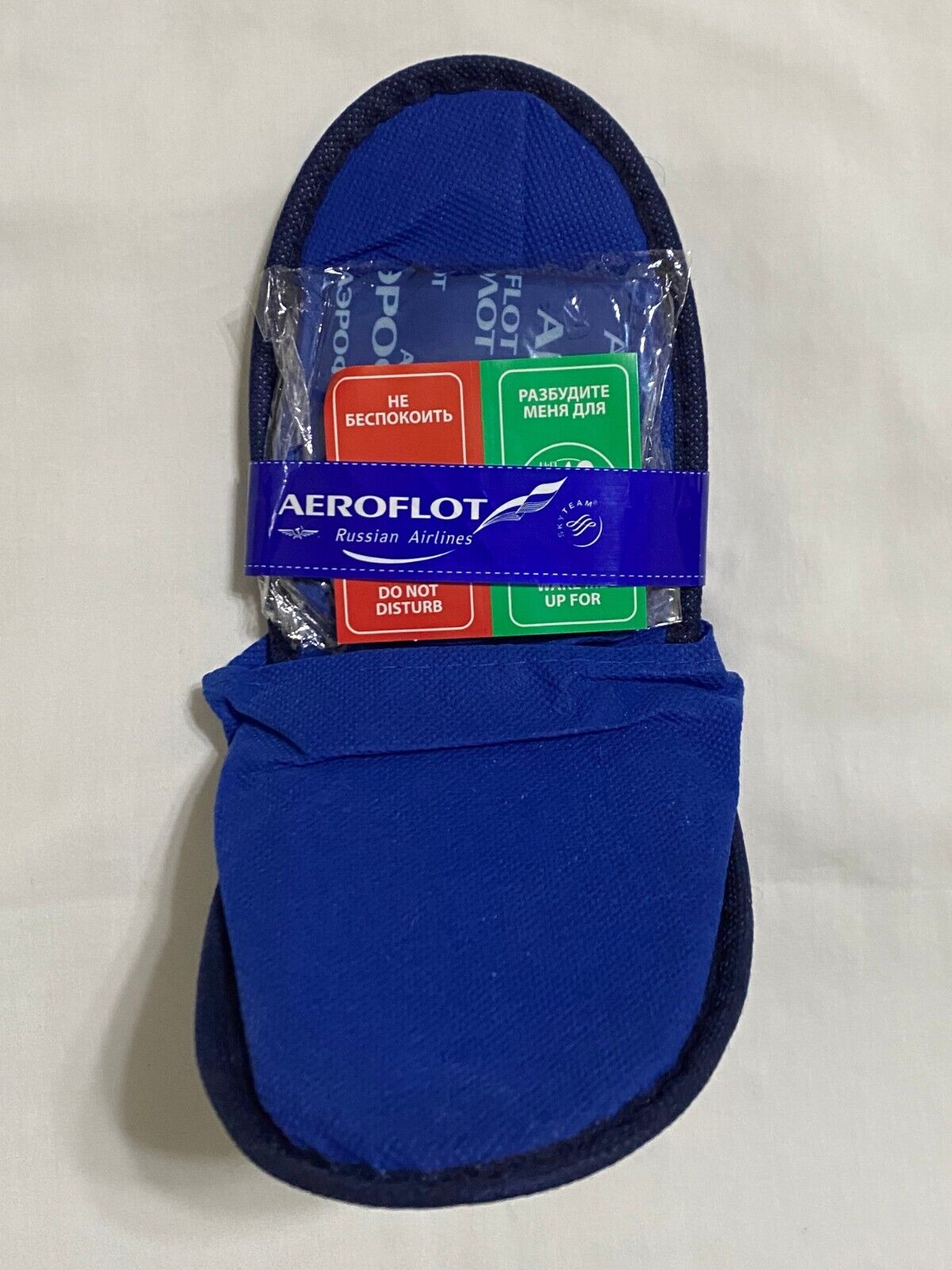 Kit of Aeroflot Russian Airline Travel Slippers Eyemask and Stickers - New