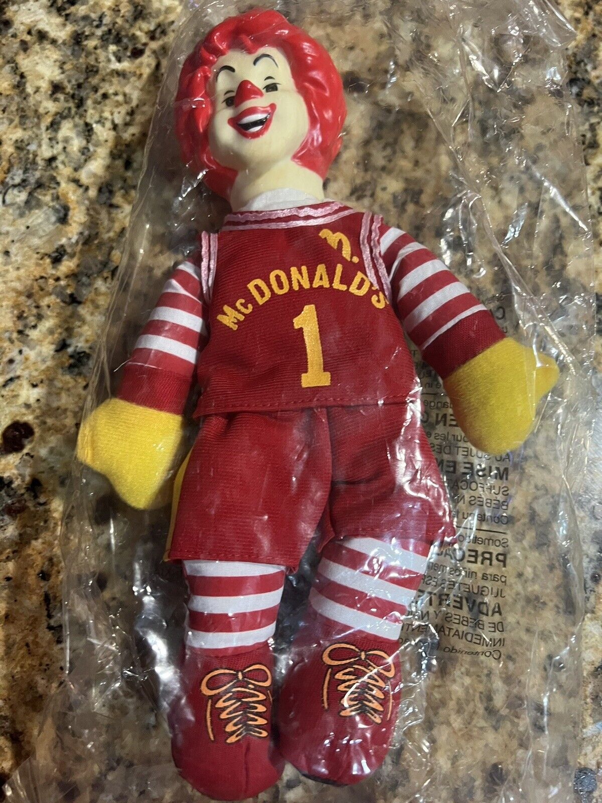Ronald McDonald Vintage 10” Doll with Vinyl Head. In Original Packaging. New