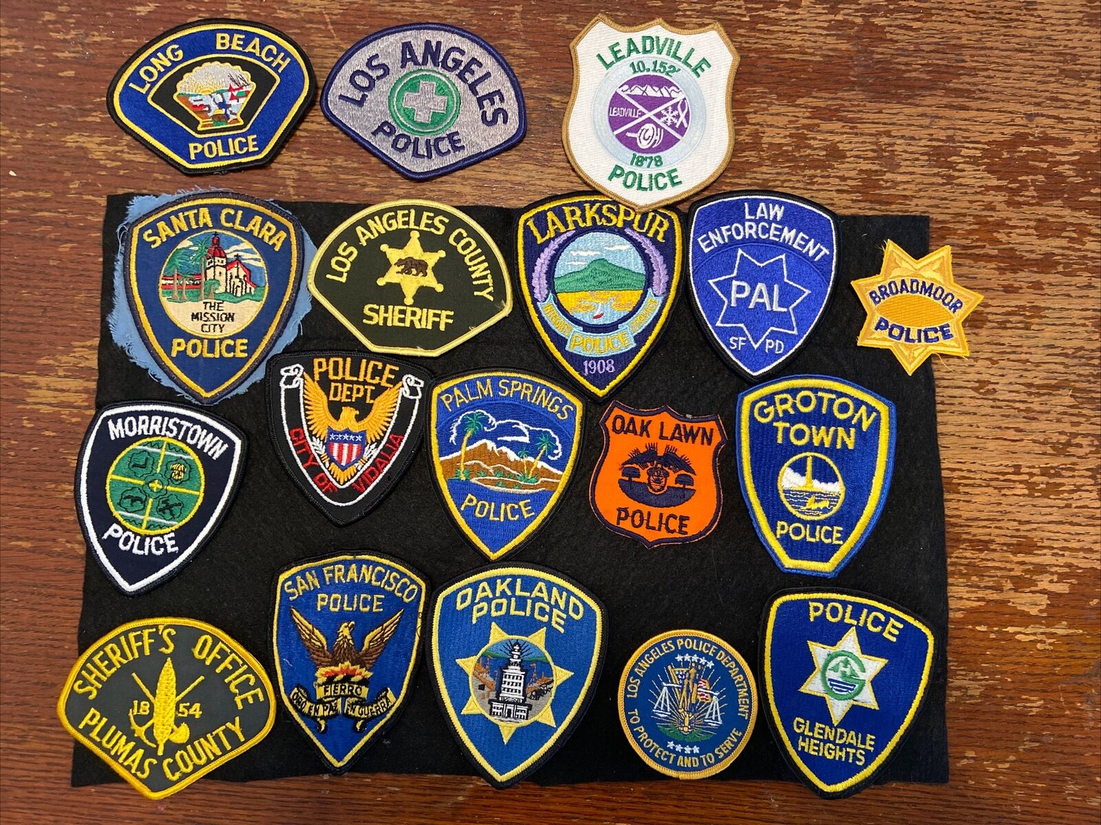 Vintage Obsolete State Of California Police Patches Lot Of 18. Item 191