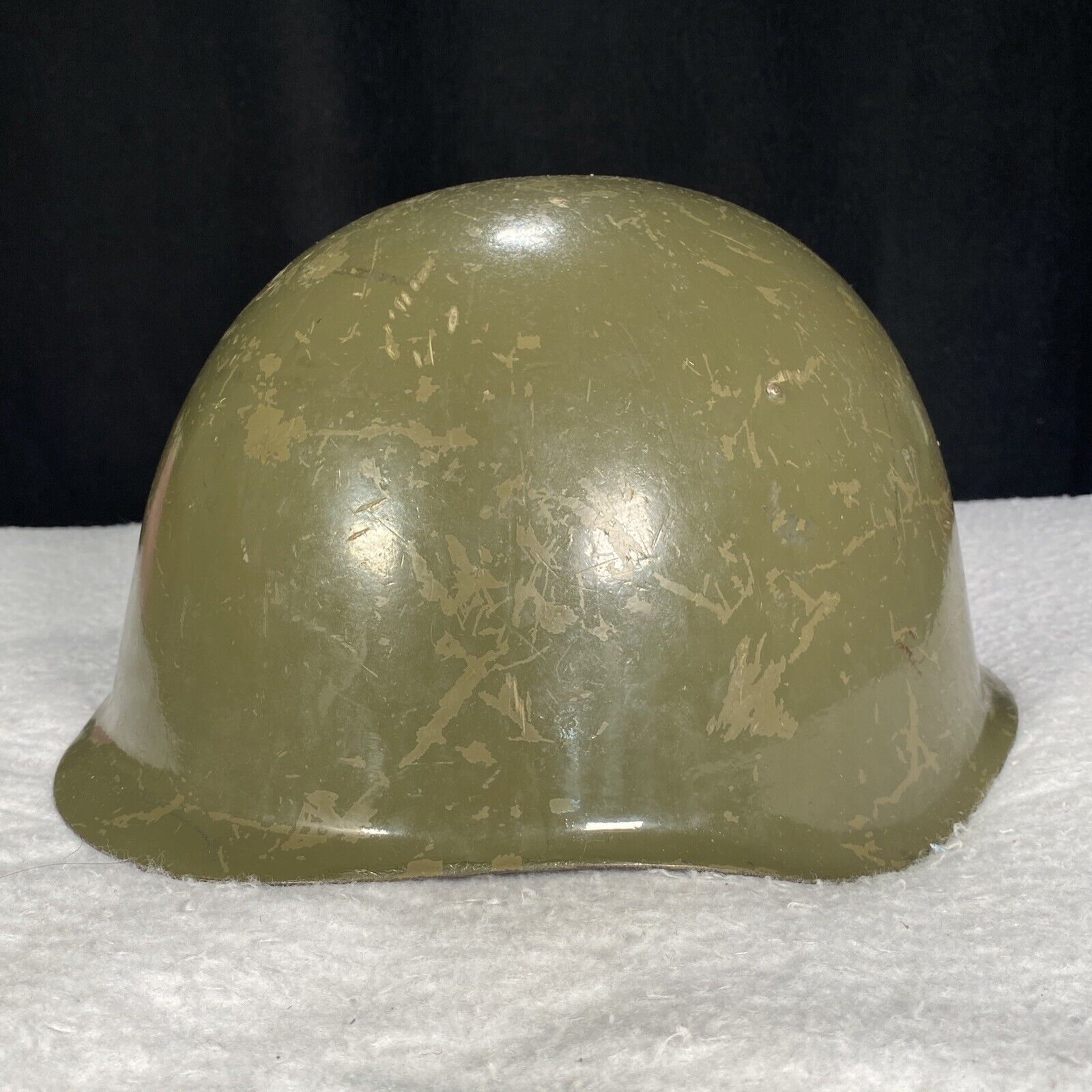 Vintage Military Helmet, Czechoslovakian Military, VZ 53 Or VZ 52, Leather Liner