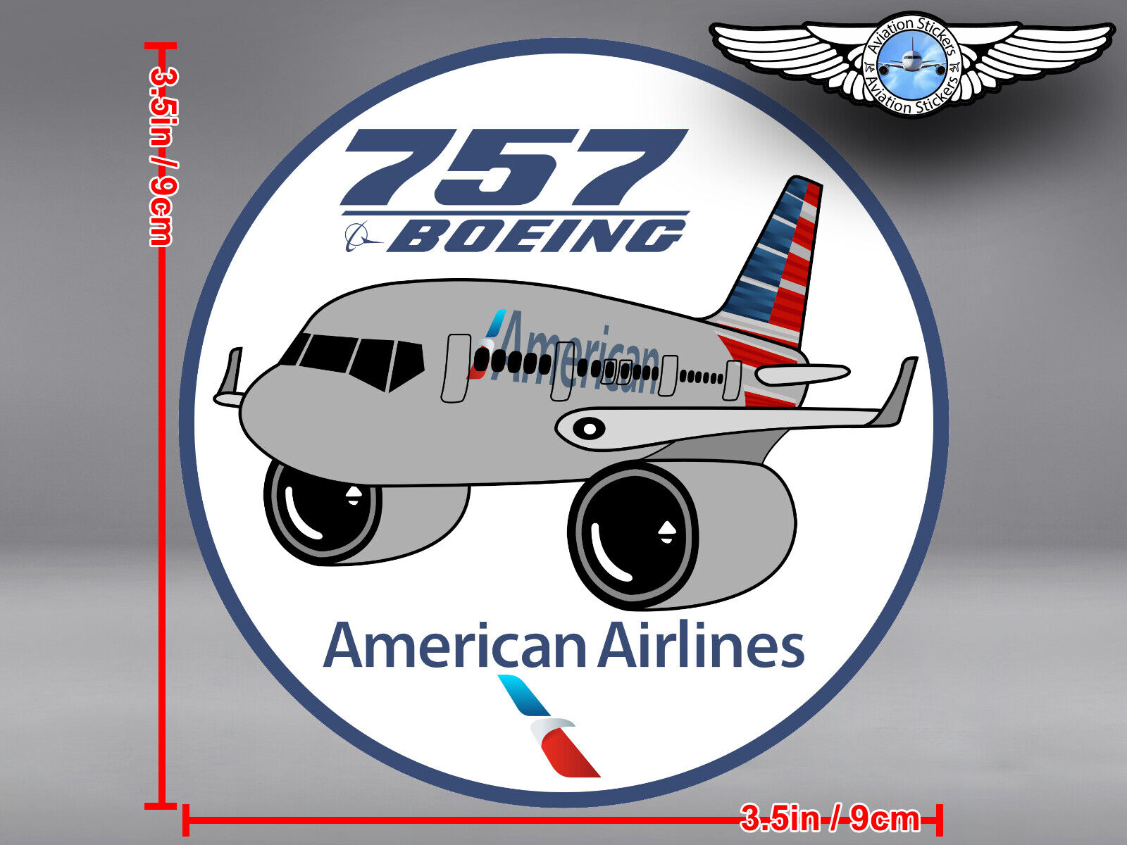 AMERICAN AIRLINES AA BOEING B757 B 757 PUDGY DECAL / STICKER