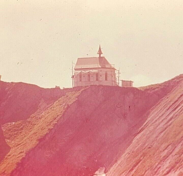 1970s Lucerne Switzerland Mountains Church at the Top 35mm Photo Slide