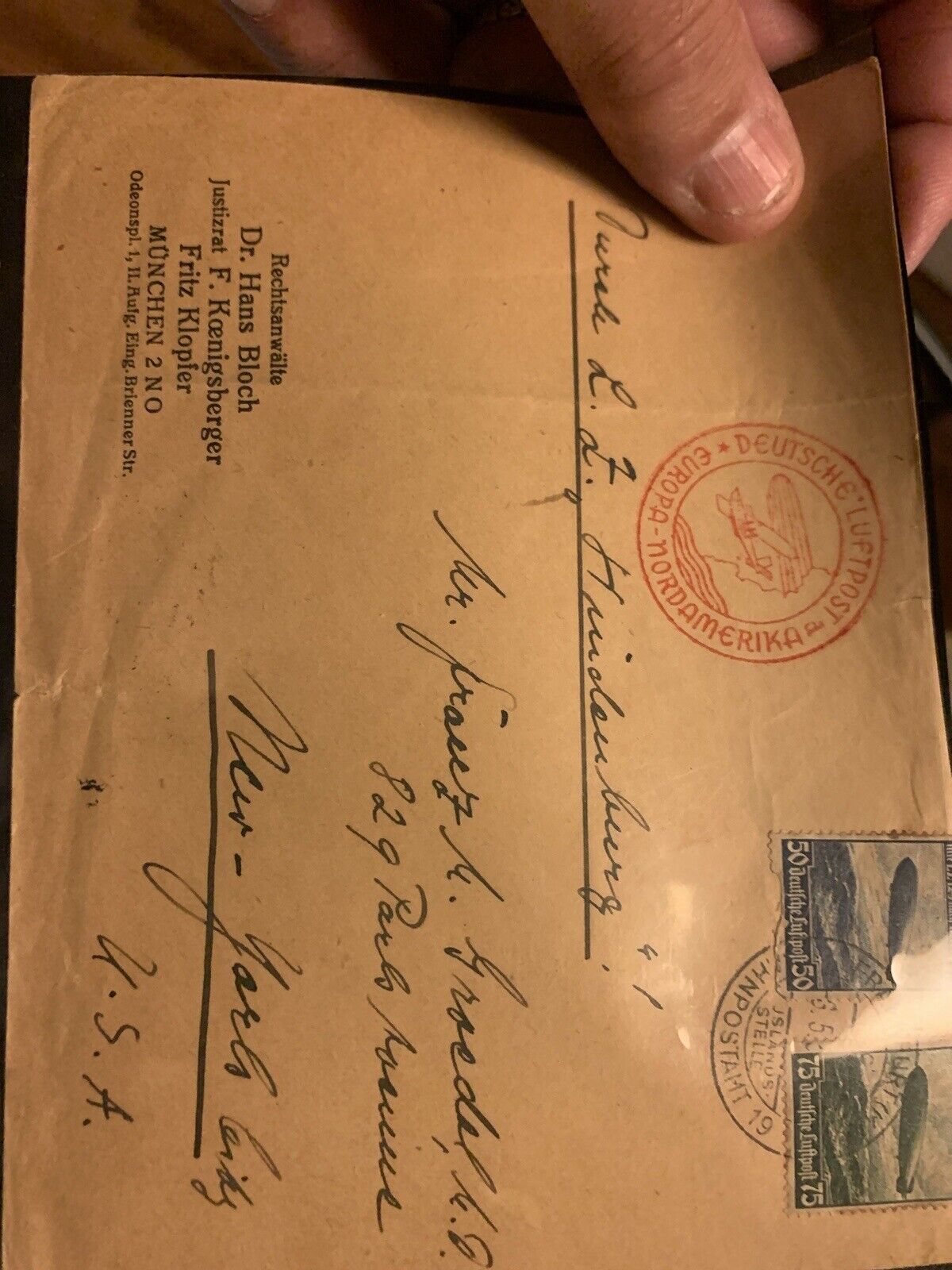 hindenburg zeppelin Mailing Envelope 