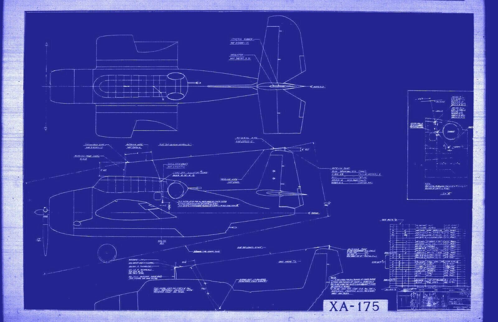Grumman TBF TBM Avenger WW2  Factory Blueprints XL Set RARE PERIOD DRAWINGS