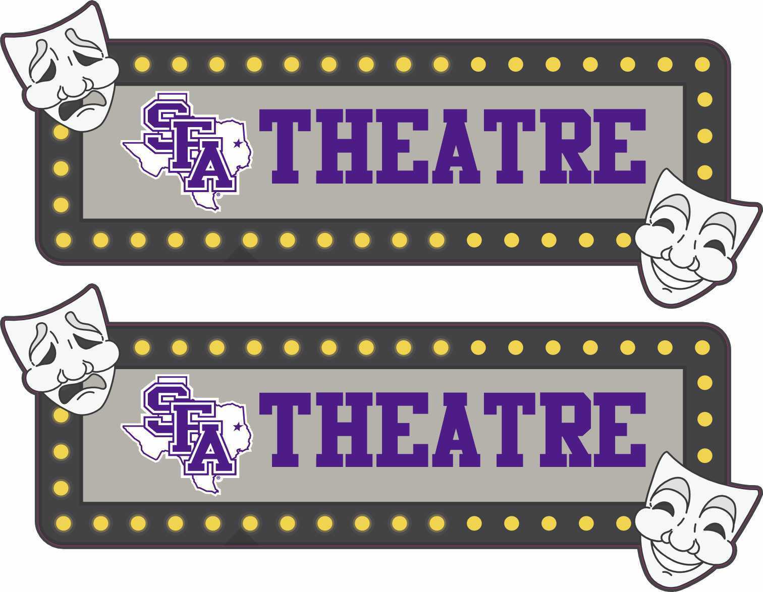 StickerTalk StickerTalk Officially Licensed SFA Theatre Stickers, 5 inches x ...