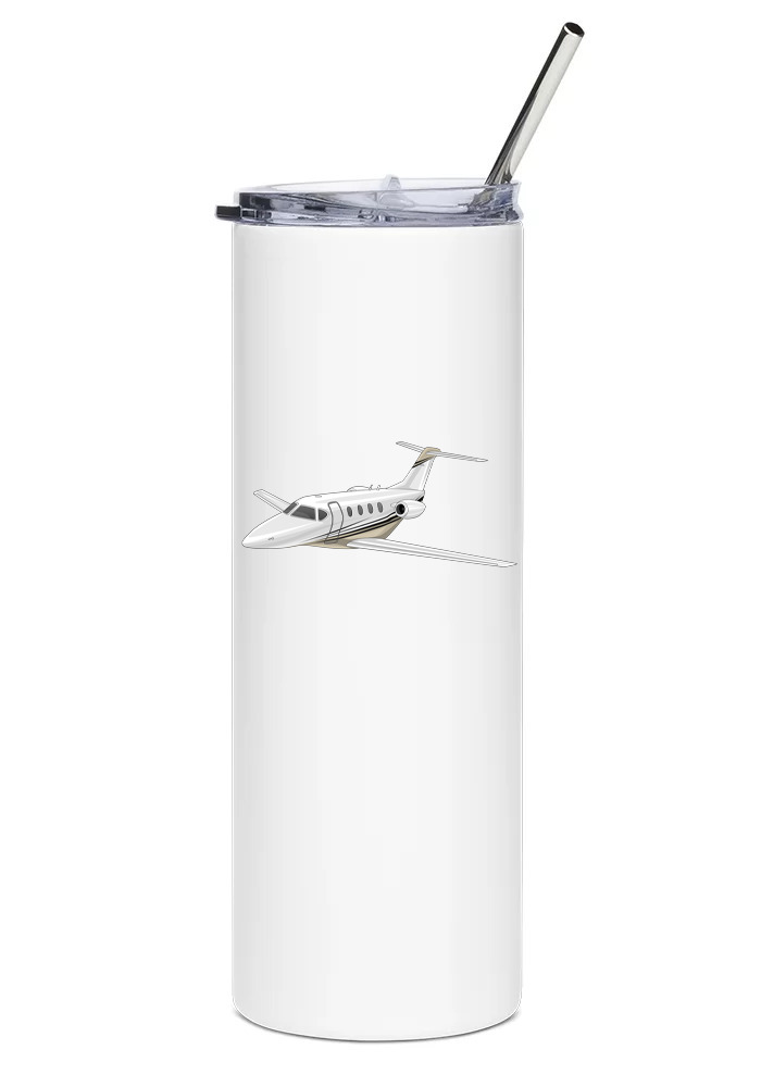 Beechcraft Premier 1A Stainless Steel Water Tumbler with straw - 20oz.