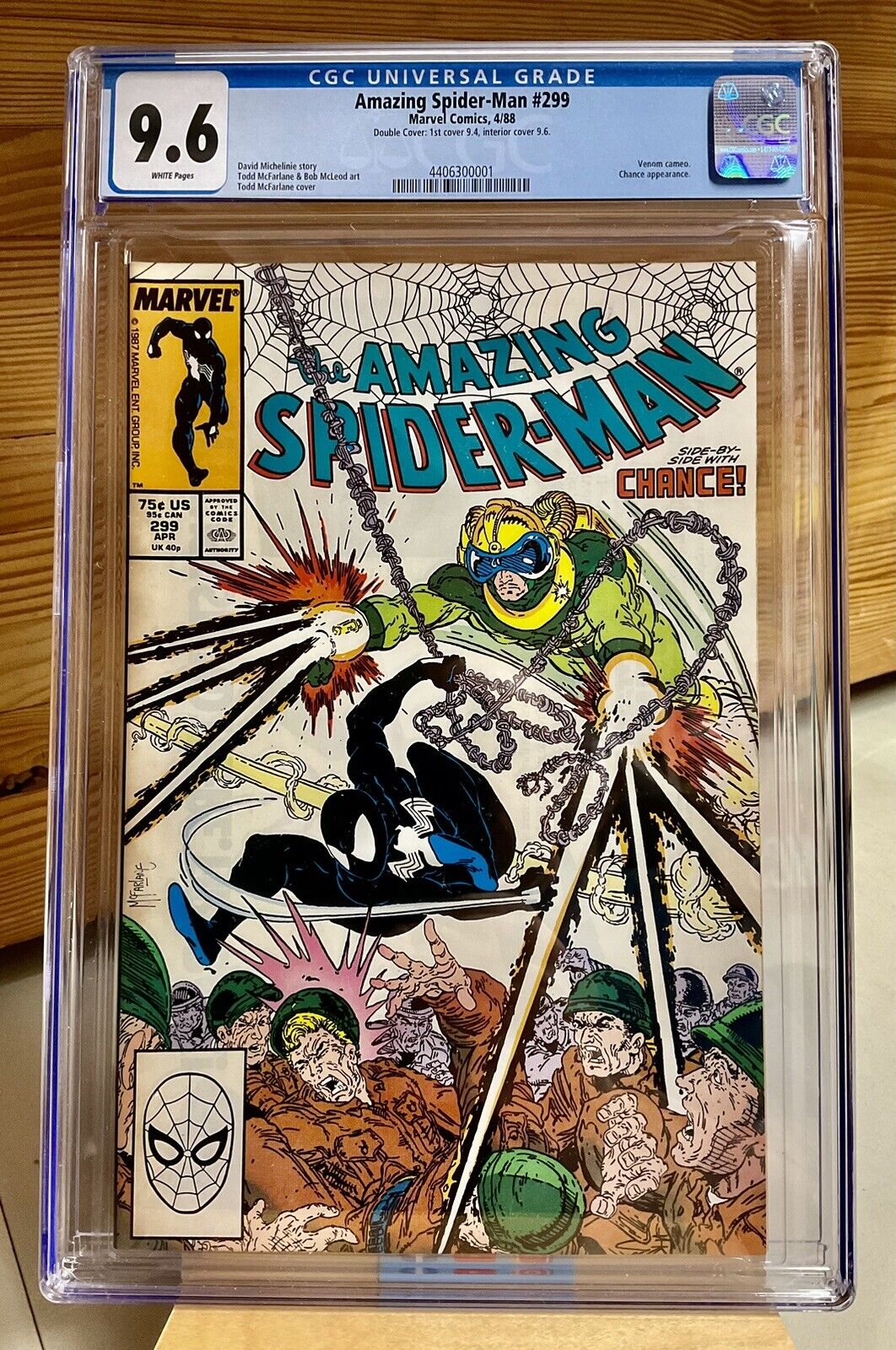 Marvel- Amazing Spider-Man #299 (1988) CGC 9.6 DOUBLE COVER. 1st Venom (Cameo)