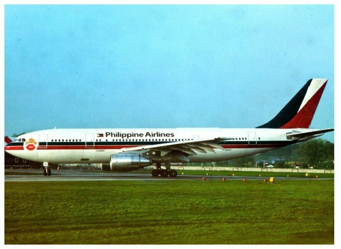 Philippine Airlines Airbus A 3008 Airplane Postcard 