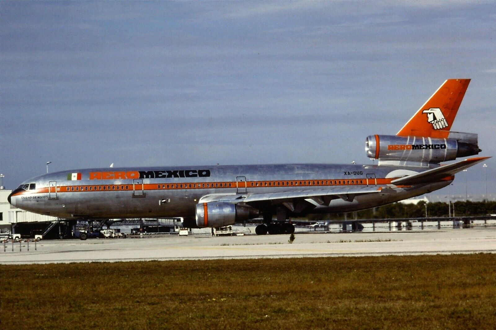 Original 35mm Colour Slide of Aeromexico McDonnell Douglas DC-10-30 XA-DUG