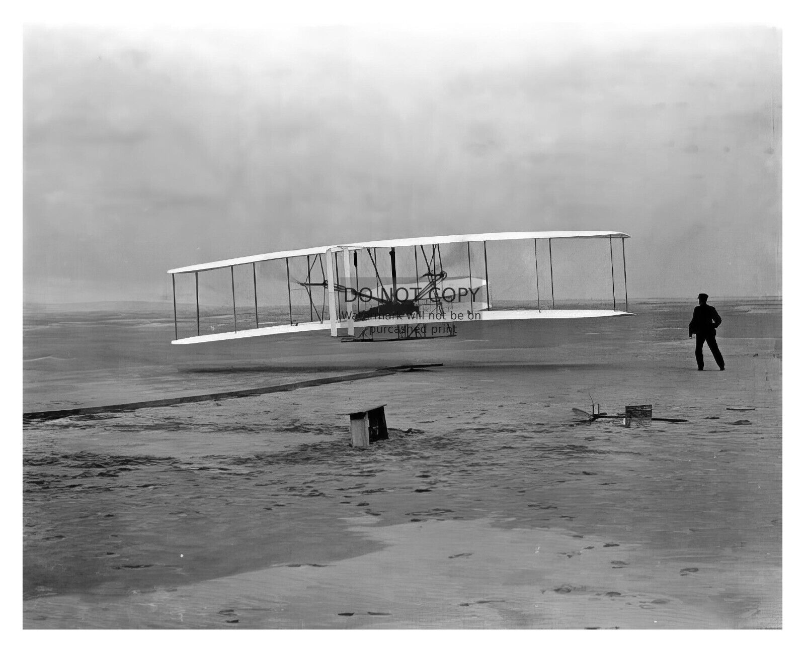 WRIGHT BROTHERS FIRST HEAVIER THAN AIR FLIGHTKITTY HAWK 1903 8X10 PHOTO
