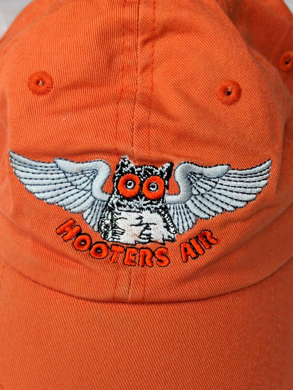 Vintage Hooters Air Airline Airplane Official Product Orange Embroidered Cap Hat