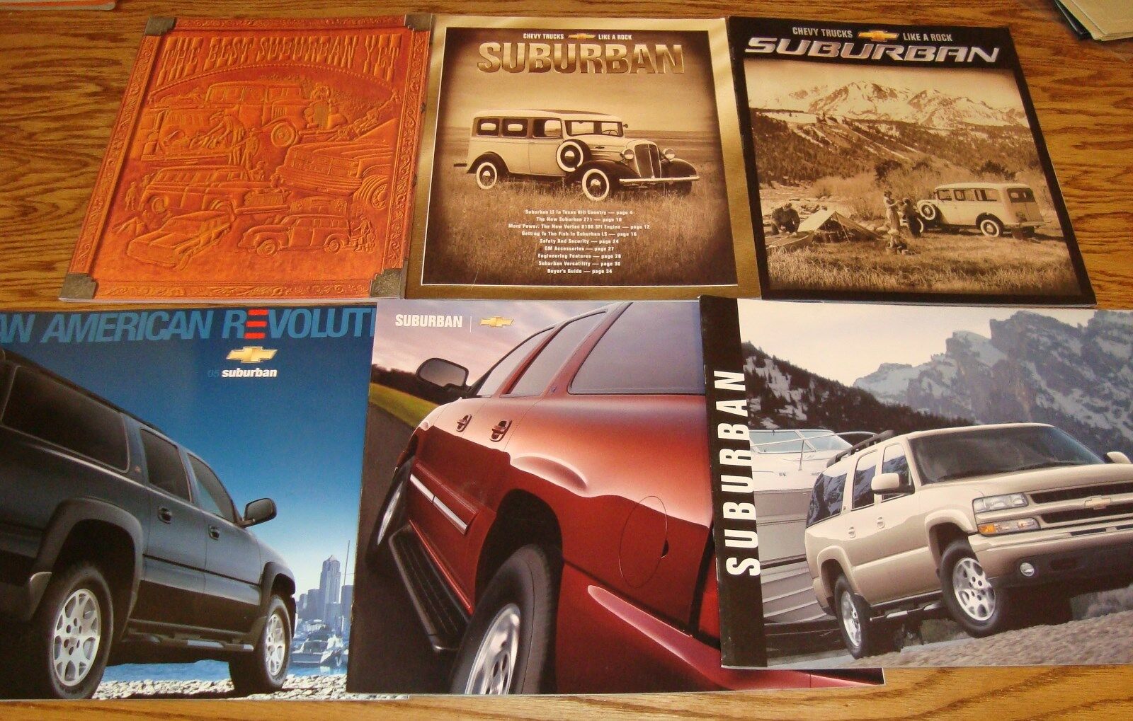 2000 2001 2002 2003 2004 2005 Chevrolet Suburban Sales Brochure Lot of 6 Chevy
