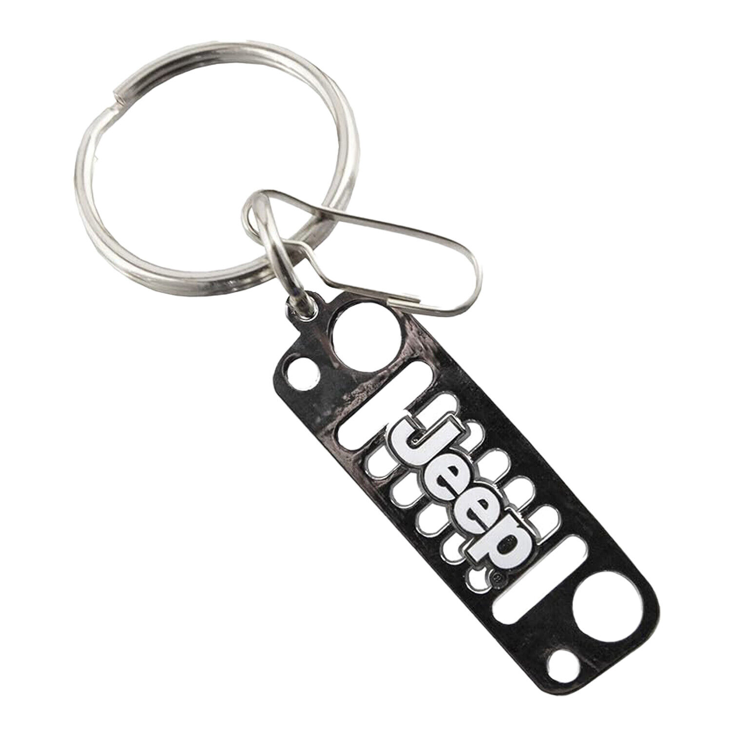 Plasticolor Jeep Keychain with Metal Grill Design