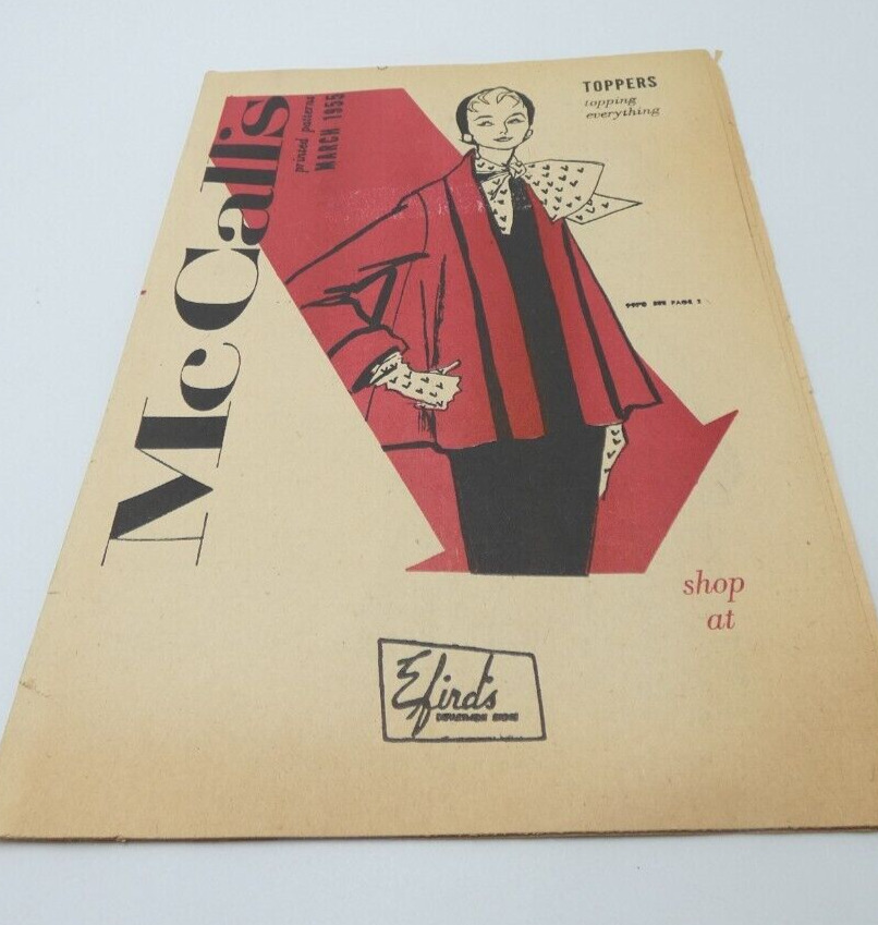VINTAGE MCCALL'S PATTERNS Efird's  Catalog  March 1955 Retro Fashions