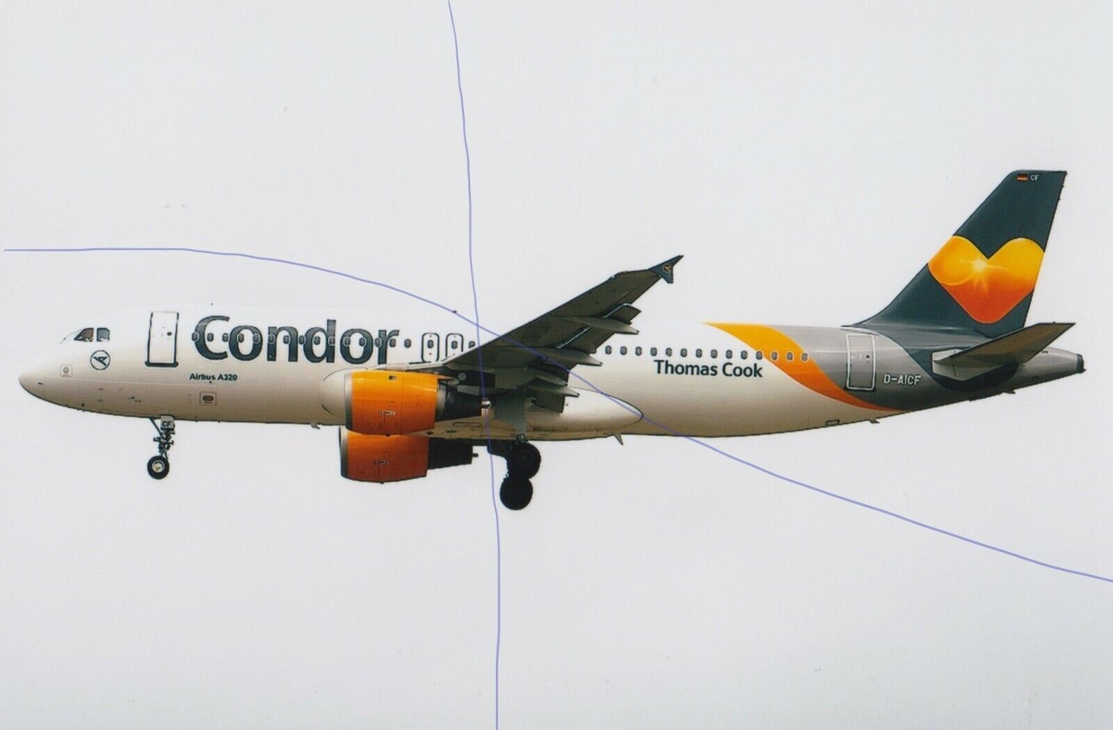 CIVIL AIRCRAFT PLANE PHOTO OF A CONDOR PICTURE PHOTOGRAPH OF D-AICF  AIRBUS A320