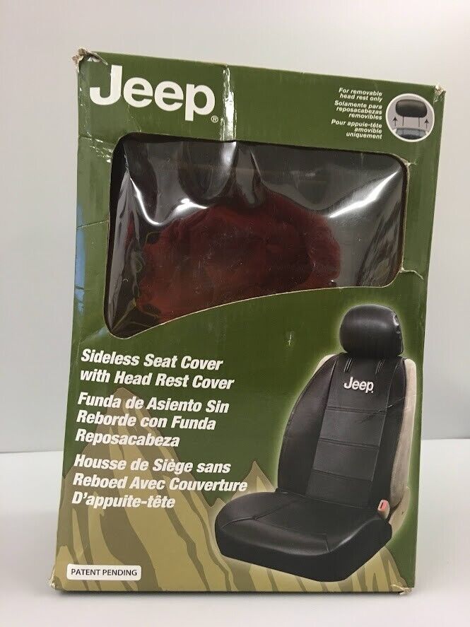 Jeep Logo Plasticolor Sideless Seat Cover Universal Fit Car Truck or SUV  2Piece