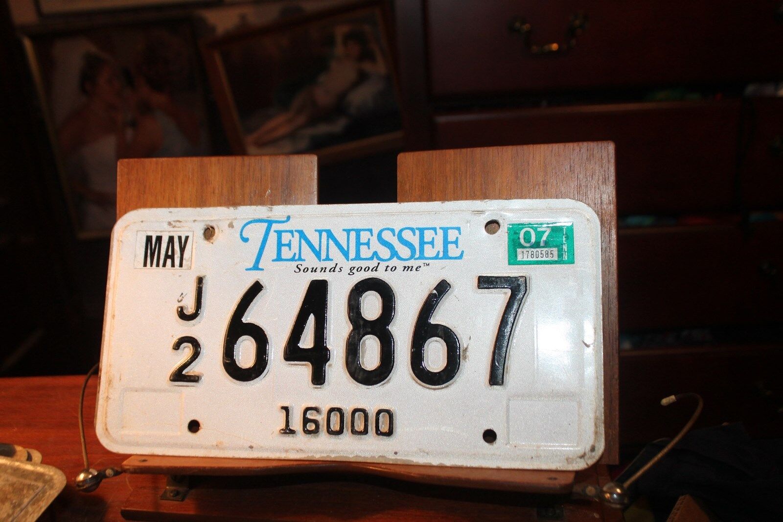 2007 Tennessee License Plate Commercial 16000 J2 64867