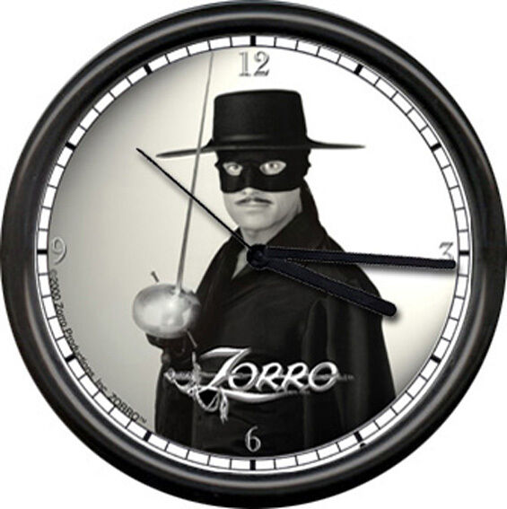 Zorro Productions Officially Licensed Duncan Regehr New World w Sword Wall Clock