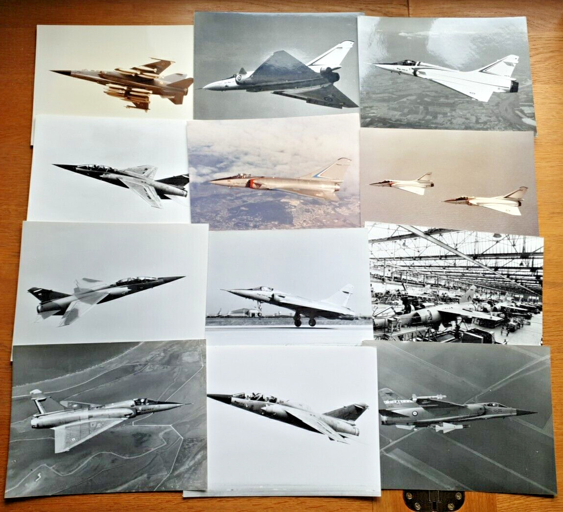 12 x Dassault Mirage photographs - press releases & official media