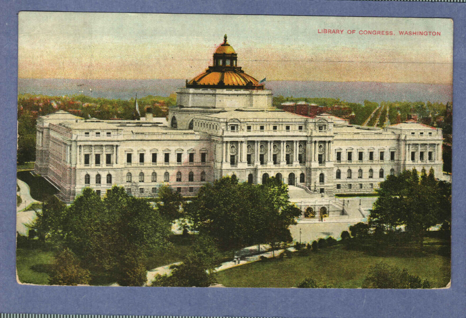 Postcard Library Of Congress Washington D. C. Posted 1909