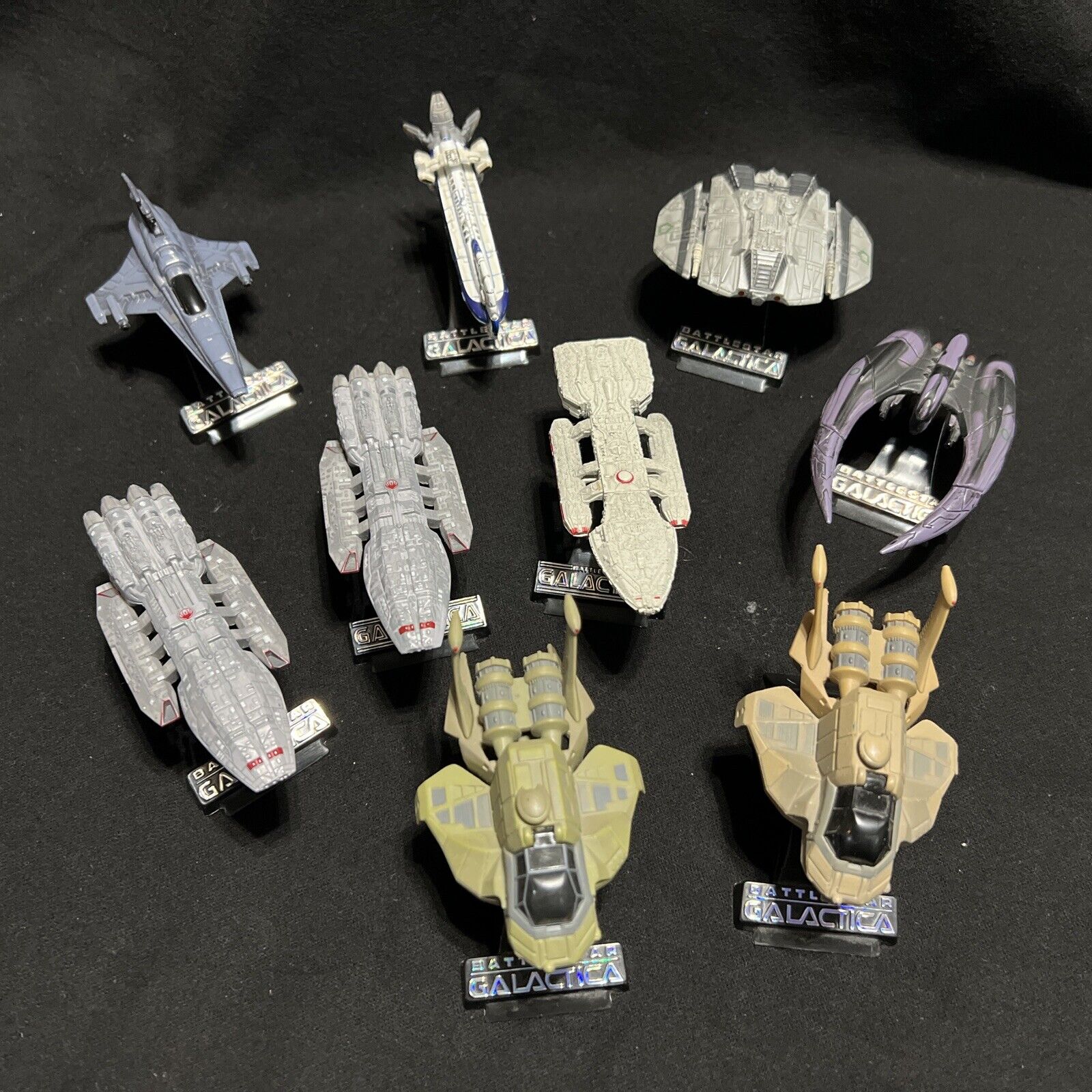 Battlestar Galactica Die-Cast Titanium Series Micro Machine lot of 9 Ships